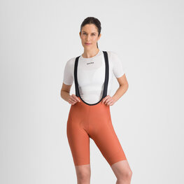 SPORTFUL Kurze Fahrradhose mit Trägern - PULSE - Orange