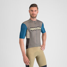 SPORTFUL Kurzarm Fahrradtrikot - SUPERGIARA LOGO - Blau/Grau