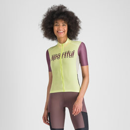 SPORTFUL Kurzarm Fahrradtrikot - SUPERGIARA LOGO W - Gelb/bordeaux