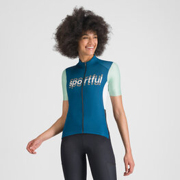 SPORTFUL Kurzarm Fahrradtrikot - SUPERGIARA LOGO W - Blau/Grün