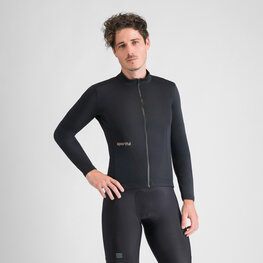 SPORTFUL Langarm Fahrradtrikot für den Winter - CLASSIC THERMAL - Schwarz