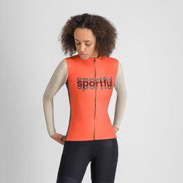 SPORTFUL Langarm Fahrradtrikot für den Winter - SUPERGIARA LOGO THERMAL W - Orange/Grau