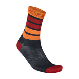 KARPOS Klassische Fahrradsocken - VERVE - Blau/Orange/Rot