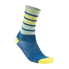KARPOS Klassische Fahrradsocken - VERVE - Blau/Grün/Gelb
