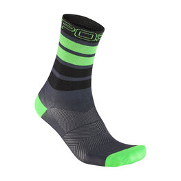 KARPOS Klassische Fahrradsocken - VERVE - Grau/Schwarz/Grün