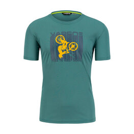 KARPOS Kurzarm Fahrrad-Shirt - VAL FEDERIA - Grün/Gelb