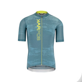 KARPOS Kurzarm Fahrradtrikot - GREEN FIRE - Gelb/Blau