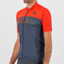 KARPOS Kurzarm Fahrradtrikot - GREEN FIRE - Rot/Grau