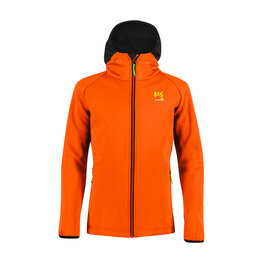 KARPOS Winddichte Fahrradjacke - LAVAREDO KID WINTER - Orange/Schwarz