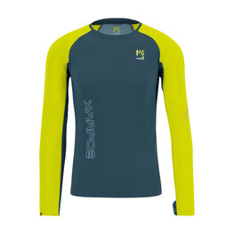 KARPOS Langarm Fahrrad-Shirt - LAVAREDO - Grün/Gelb