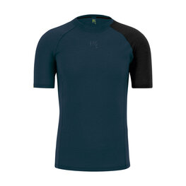 KARPOS Kurzarm Fahrrad-Shirt - DINAMICO MERINO 130 - Blau/Schwarz