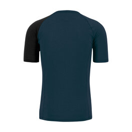 KARPOS Kurzarm Fahrrad-Shirt - DINAMICO MERINO 130 - Blau/Schwarz