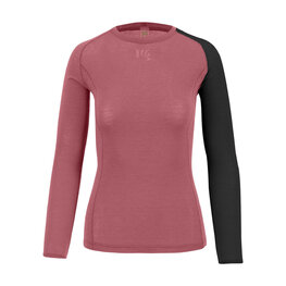 KARPOS Langarm Fahrrad-Shirt - DINAMICO MERINO 130 W - Rosa/Schwarz