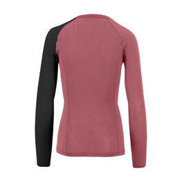 KARPOS Langarm Fahrrad-Shirt - DINAMICO MERINO 130 W - Rosa/Schwarz