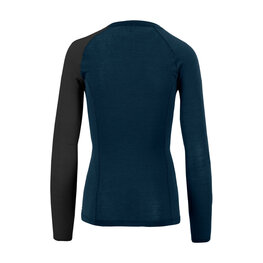 KARPOS Langarm Fahrrad-Shirt - DINAMICO MERINO 130 W - Blau/Schwarz