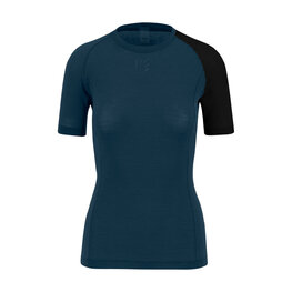 KARPOS Kurzarm Fahrrad-Shirt - DINAMICO MERINO 130 W - Blau/Schwarz