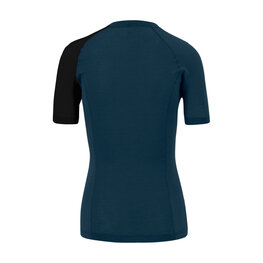 KARPOS Kurzarm Fahrrad-Shirt - DINAMICO MERINO 130 W - Blau/Schwarz
