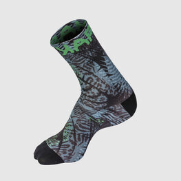 KARPOS Klassische Fahrradsocken - GREEN FIRE - mehrfarbig/Grau