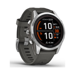 GARMIN Smartwatch - FENIX 7S PRO SOLAR - Anthrazit/Silber