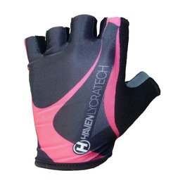 HAVEN Fingerlose Fahrradhandschuhe - LYCRATECH - Schwarz/Rosa