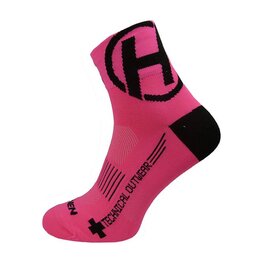 HAVEN Klassische Fahrradsocken - LITE SILVER NEO 2PAK - Rosa/Schwarz