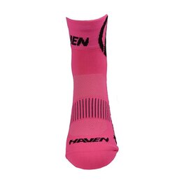 HAVEN Klassische Fahrradsocken - LITE SILVER NEO 2PAK - Rosa/Schwarz