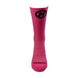 HAVEN Klassische Fahrradsocken - LITE SILVER NEO LONG 2PAK - Rosa/Schwarz