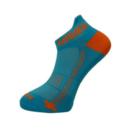HAVEN Knöchelhohe Fahrradsocken - SNAKE SILVER NEO 2PAK - Blau/Orange
