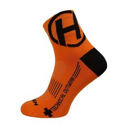 HAVEN Klassische Fahrradsocken - LITE SILVER NEO 2PAK - Orange/Schwarz