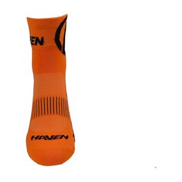 HAVEN Klassische Fahrradsocken - LITE SILVER NEO 2PAK - Orange/Schwarz