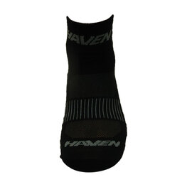 HAVEN Klassische Fahrradsocken - LITE SILVER NEO 2PAK - Schwarz/Grau
