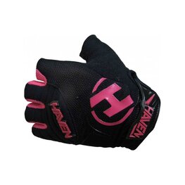 HAVEN Fingerlose Fahrradhandschuhe - DEMO SHORT - Schwarz/Rosa