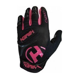 HAVEN Langfinger-Fahrradhandschuhe - DEMO LONG - Schwarz/Rosa