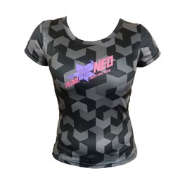 HAVEN Kurzarm Fahrradtrikot - PEARL NEO SHORT - Schwarz/Rosa