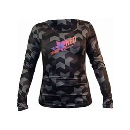 HAVEN Langarm Fahrradtrikot für den Sommer - PEARL NEO LONG - Schwarz/Rosa