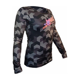 HAVEN Langarm Fahrradtrikot für den Sommer - PEARL NEO LONG - Schwarz/Rosa