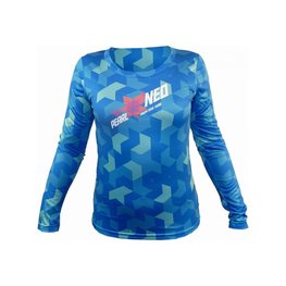 HAVEN Langarm Fahrradtrikot für den Sommer - PEARL NEO LONG - Blau/Rosa