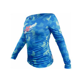 HAVEN Langarm Fahrradtrikot für den Sommer - PEARL NEO LONG - Blau/Rosa