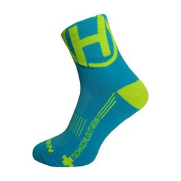 HAVEN Klassische Fahrradsocken - LITE SILVER NEO 2PAK - Blau/Gelb