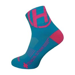 HAVEN Klassische Fahrradsocken - LITE SILVER NEO 2PAK - Blau/Rosa