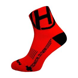 HAVEN Klassische Fahrradsocken - LITE SILVER NEO 2PAK - Rot/Schwarz