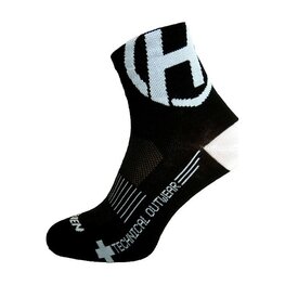 HAVEN Klassische Fahrradsocken - LITE SILVER NEO 2PAK - Schwarz/Weiß