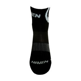 HAVEN Klassische Fahrradsocken - LITE SILVER NEO 2PAK - Schwarz/Weiß