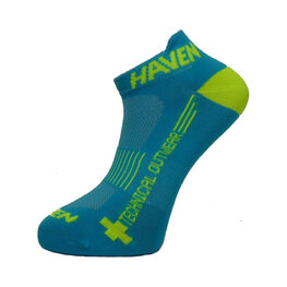 HAVEN Knöchelhohe Fahrradsocken - SNAKE SILVER NEO 2PAK - Blau/Gelb