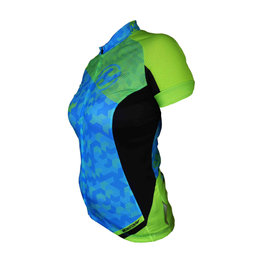 HAVEN Kurzarm Fahrradtrikot - SINGLETRAIL WOMEN - Blau/Grün