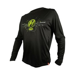 HAVEN Langarm Fahrradtrikot für den Sommer - NAVAHO II LONG - Schwarz/Grün