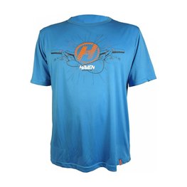 HAVEN Kurzarm Fahrradtrikot - NAVAHO II SHORT - Blau/Orange