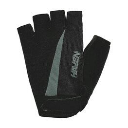 HAVEN Fingerlose Fahrradhandschuhe - TRIPLE - Schwarz/Grau