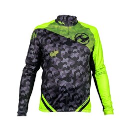 HAVEN Langarm Fahrradtrikot für den Winter - STRATO - Schwarz/Hellgrün