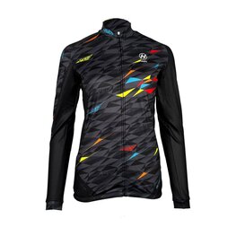 HAVEN Langarm Fahrradtrikot für den Winter - STRATO - Schwarz/mehrfarbig